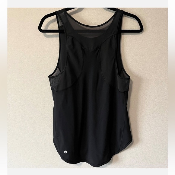 Lululemon Women’s Sculpt Tank II Black Size 12 Running Mesh UPF 50+ Protection - Picture 6 of 9